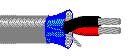 Belden 9451-500-SLATE-GRAY Raw Mic Cable, 2-Conductor, 22 AWG, Slate Gray, 500 Ft