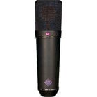 Neumann U87AI/SET-Z/BLACK U 87 Ai mt Set Z Multipattern Large Dual Diaphragm Condenser Microphone in Matte Black Finish with Wood Case, EA 87 Shock Mount, WS 87 Windscreen, & IC 3/25 Cable