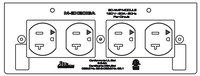 Middle Atlantic M-2X20IGA 20 Amp Double Duplex Isolated Ground MPR Module