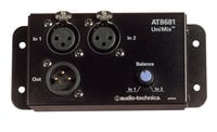 Audio-Technica AT8681 2 to 1 Microphone Combiner with Balance Control