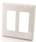 Cables To Go 03728  White Decora-Style Dual Gang Wall Plate