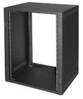 Lowell LDTR-1018 Desktop 10 Unit Rack with Front and Rear Rails, 18" Deep, Black