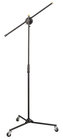 Pyle Pro PMKS22 Rolling Tripod Base Microphone Stand with Clip in White