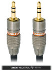 Cable Up M3-M3-5-BLK 5 ft 3.5mm TRS-M to 3.5mm TRS-M Industrial Balanced Interconnect Cable in Black