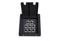 Elite Core FB8 Recessed Floor Box with 8xXLRF Connectors