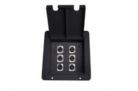 Elite Core FB6 Recessed Floor Box with 6xXLRF Connectors