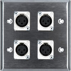 My Custom Shop WPL2113  2-Gang Wall Plate with (4) 3-Pin XLRF Connectors