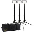 ikan ILED-312-V2-KIT iLED312-v2-KIT 3-Point LED Light Kit with Bag and Stands