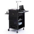 Bretford Manufacturing TCP23FF-BK TCPUL23 Presenter's Assistant for Learning (PAL) Cart with 12-Outlet Electric Unit and 4" Rubber Casters