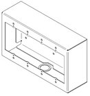 FSR SMWB-4G-WHT 4 Gang Surface Mount Wall Box in White