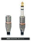 Cable Up by Vu PM3-MF3-25-BLK 25 ft 1/4" TRS Male to 1/8" TRS Female Cable with Black Jacket