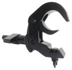 Global Truss Quick Rig Clamp BLK Heavy Duty Low Profile Hook Style Clamp for 2" Pipe, Max Load 550 lbs, Black