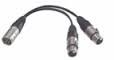 Bescor XLR-YF 4-Pin XLR-M to 2x 4-Pin XLR-F Y Cable