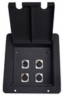 Elite Core FB4-NE8FD  Recessed Floor Box with 3xXLRF and Ethernet Feed Through Connectors