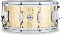 Gretsch Drums S1-6514-BRH 6.5"x14" 10 Lug Hammered Brass Snare Drum