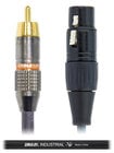 Cable Up XF3-RM-15-BLK 15 Ft XLR Female To RCA Male Unbalanced Cable With Black Jacket