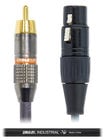 Cable Up XF3-RM-15-BLK 15 ft XLR Female to RCA Male Unbalanced Cable with Black Jacket