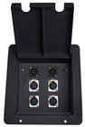 Elite Core FB4-SP Recessed Floor Box with 4x XLR-F and 2 Speakon Jacks