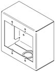 FSR SMWB-2G-BLK 2-Gang Surface Mount Gang Box in Black
