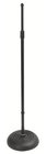 On-Stage MS7201QTR 34-60" Round Base Quarter Turn Microphone Stand, Black