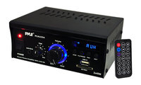 Pyle Pro PCAU25A 2x25W Stereo Power Amplifier with USB/SD Card Reader