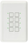 Interactive Technologies ST-MD8-CB-RGB Mystique Series 2-Wire 8-Button CueStation in Black with RGB LED Indicators