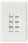 Interactive Technologies ST-MN8-CW-RGB Mystique 5-Wire 8-Button Network Station in White with RGB LED Indicators