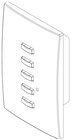 ETC SH-10005-2A 5 Button SmartLink Station in Ivory