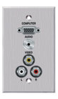 PanelCrafters PC-G1000-E-P-C VGA+3.5TRS and Triplex RCA A/V Pass Through VGA Faceplate