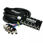 Elite Core PS8425 25 ft 8-Channel Fan to Box Stage Snake with 4 XLR Returns