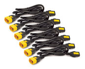 American Power Conversion AP8702S-NA  Power Cord Kit with 6 Locking IEC C13 to C14 Cables, 2 ft Length