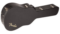 Fender 099-6203-306 Flat-Top Dreadnought Acoustic Guitar Case Black Hard Case for Dreadnought/12-String Acoustic Guitars