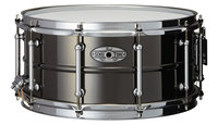Pearl Drums STA1465BR 6.5"x14" SensiTone Beaded Brass Snare Drum in Black