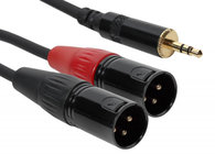 Elite Core SFP-Y10XM3.5MM 10’ 3.5mm (1/8”) TRS-M to Dual XLRM Y Cable