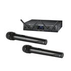 Audio-Technica ATW-1322 System 10 PRO Rackmount Dual-Channel Digital Wireless Handheld System with (2) ATW-T1002 Handheld Transmitters