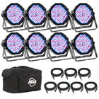 ADJ MEGA-FLAT-PAK8-PLUS Mega Flat Pak 8 PLUS 8x Mega Par Profile Plus LED Package