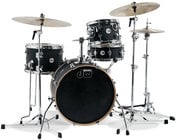 DW DDLM1604BL 4-Piece Design Series Mini-Pro Shell Pack in Black Satin Finish