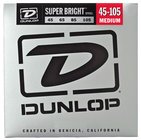 Dunlop Manufacturing DBSBS45105 Super Bright Steel Bass Strings 4-String Medium Gauge Set - 45-105