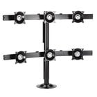 Chief Manufacturing KTG330B Six Small Monitor Double Horizontal Bar Tabletop Mount
