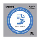 D`Addario PL009-5 5 Pack of .009 Gauge Single Plain Steel Guitar Strings