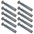Global Truss Coupler Pin 2 Tapered Shear Pin with Threaded Tip and Lock Nut for Conical Couplers, 10 Pack