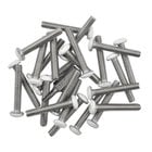 Quam KIT#95 #8-32 1" Button Head Pin-in Torx Stainless Screws, White Heads, Includes One Security Driver Bit, 24 Pack