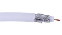 Liberty AV RG6-QUAD-CMP-WHT  RG6 Quad Shield RF Video Plenum Cable, White