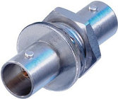 Neutrik NBB75FG BNC Bulkhead Jack, 75 Ohm, Feed-Through (Silver)
