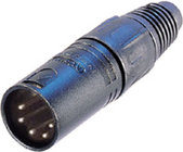 Neutrik NC5MX-BAG 5-pin XLR Male Cable Connector, Black, Silver Contacts