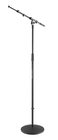 K&M 26145 Microphone Stand Round Base Microphone Stand with Adjustable Boom Arm