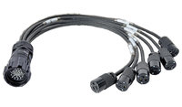 Lex BO100L-6-L620 Male LSC19 to Female L6-20 Break-Out Cable 20 Amp 250 VAC 6 NEMA All Black Cable