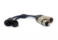 AADYN TECHNOLOGY, LLC HUR-DMX-MAL IP65 12" 5-Pin Conxall to 5-Pin XLR DMX-Input Male Jumper Cable