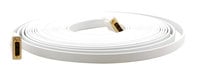 Kramer C-DM/DM-FLAT(W)-10 DVI (M)-DVI (M) Flat White Cable, 10 ft