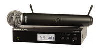 Shure BLX24R/SM58-H10 BLX Series Single-Channel Rackmount Wireless Mic System with SM58 Handheld, H10 Band (542-572MHz)